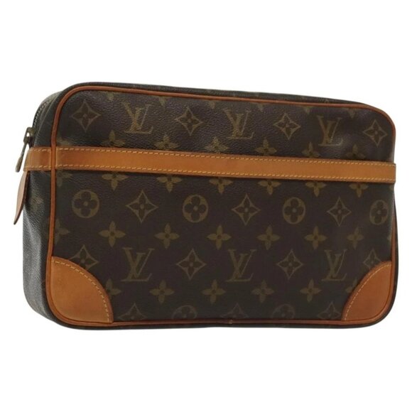 LOUIS VUITTON Monogram Compiegne 28 Clutch Bag M51845 LV Auth 139240 - Picture 1 of 16